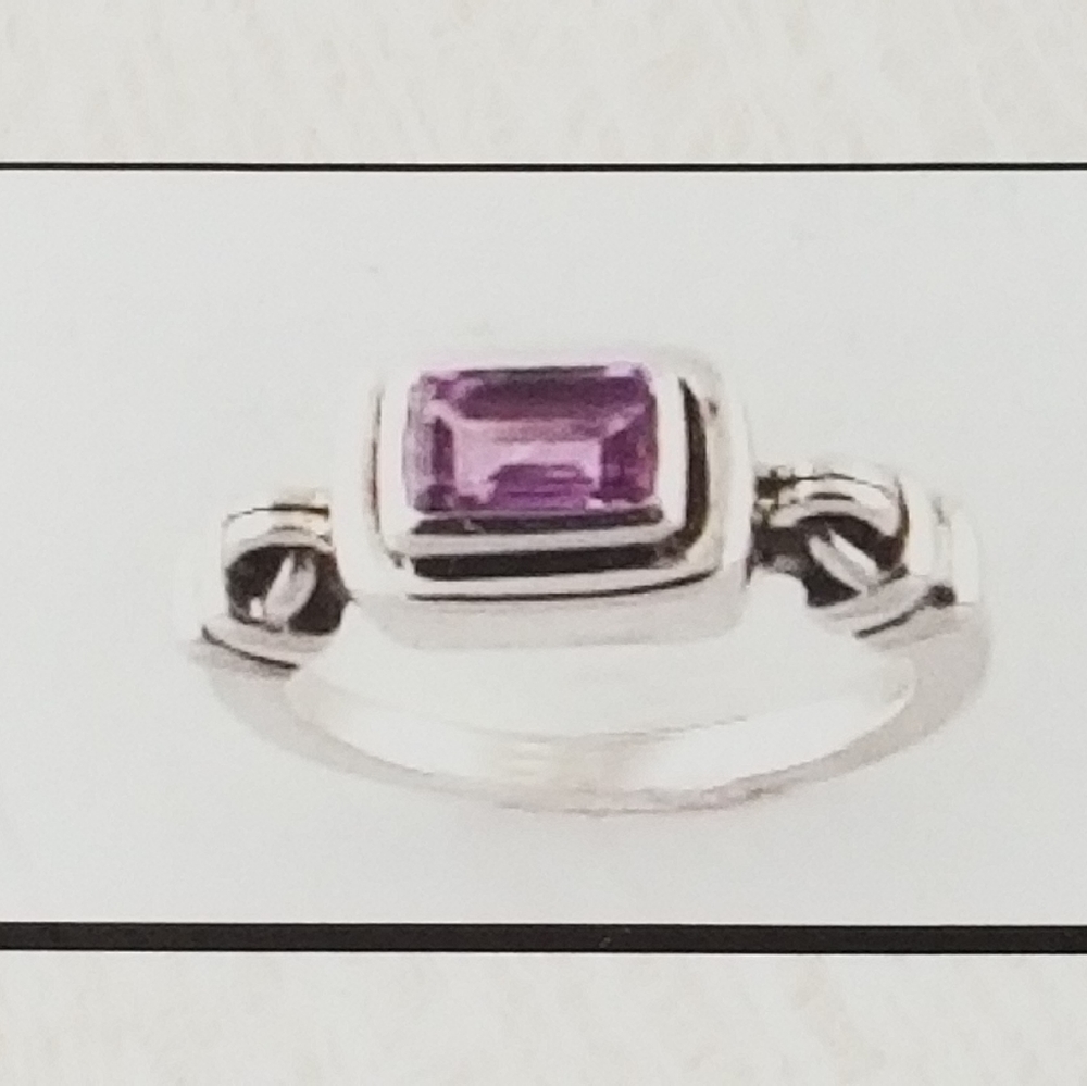 Silpada Sterling Silver & Amethyst Ring - Picture 6 of 8